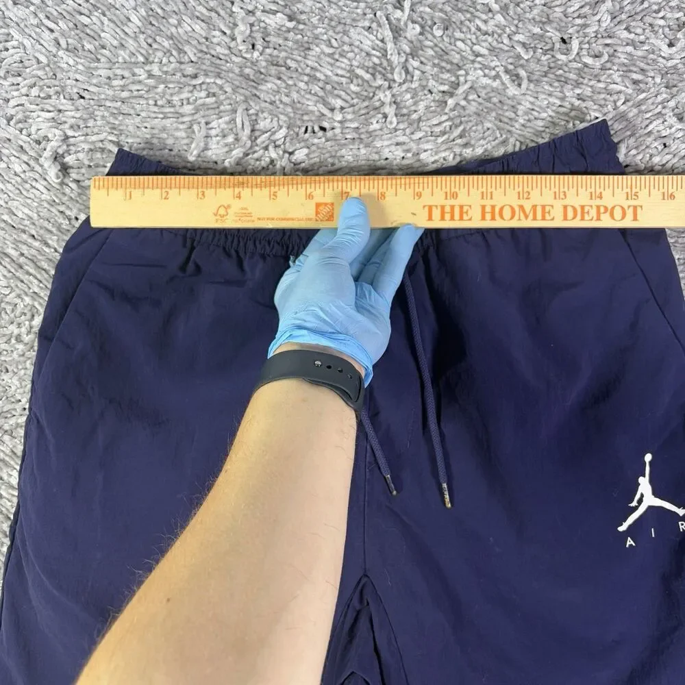 Vintage Jordan Woven Joggers Mens Medium Navy Blue Activewear Training Y2K Nylon